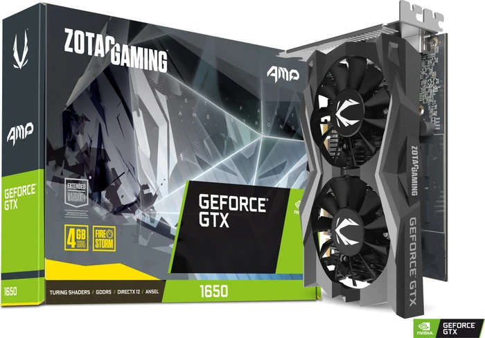 Zotac Gaming GeForce GTX 1650 AMP, 4GB GDDR5, DVI, HDMI, DP