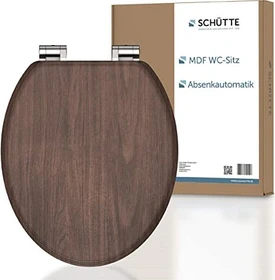 Schütte MDF WC-Sitz mit Absenkautomatik dark wood