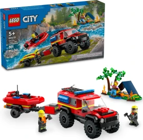LEGO City - Feuerwehrgeländewagen mit Rettungsboot