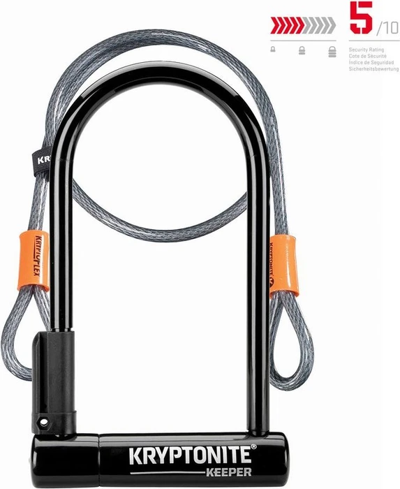 Kryptonite New-U Keeper Standard w/4' Flex Bügelschloss, Schlüssel