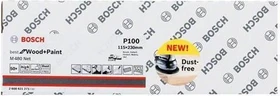 Bosch Professional M480 Best for Wood and Paint Gewebeschleifblatt K100, 115x230mm, 50 Stück