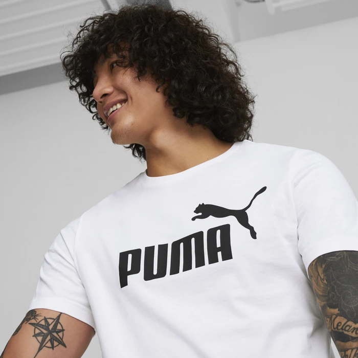 Puma Essentials Logo T-Shirt kurzarm puma white (Herren)