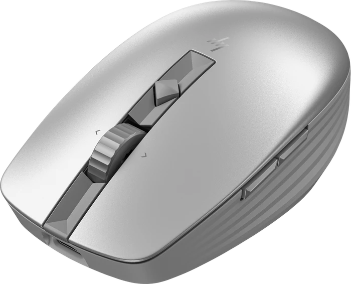 HP 710 Rechargeable Silent Mouse silber, USB/Bluetooth