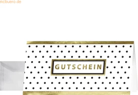 Sigel Gutscheinkarten Golden Glimmer Universalpapier weiß, 210x105mm, 185g/m², 10 Blatt