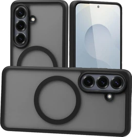 Nevox StyleShell Invisio MagSafe für Samsung Galaxy S26 schwarz/transparent