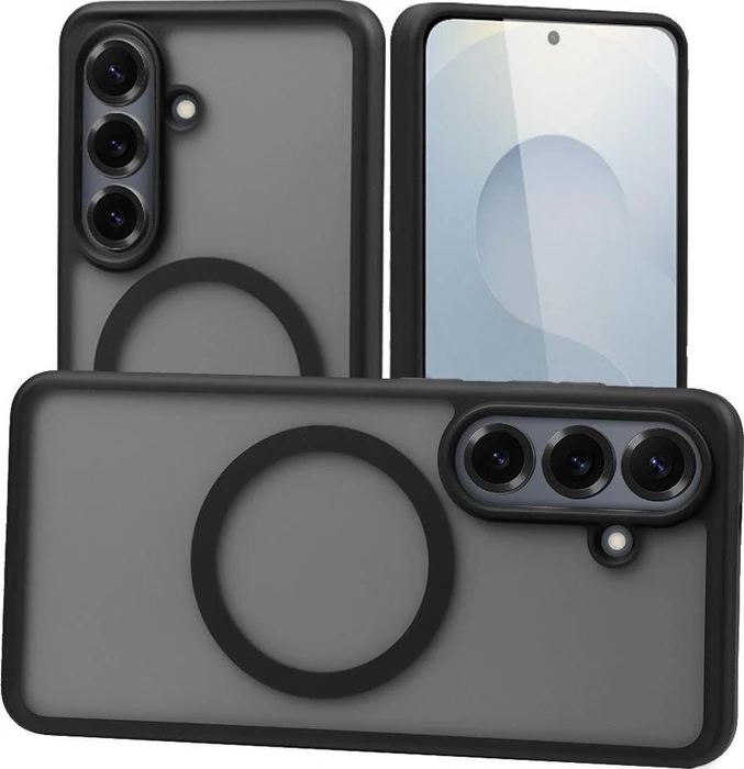 Nevox StyleShell Invisio MagSafe für Samsung Galaxy S26 schwarz/transparent
