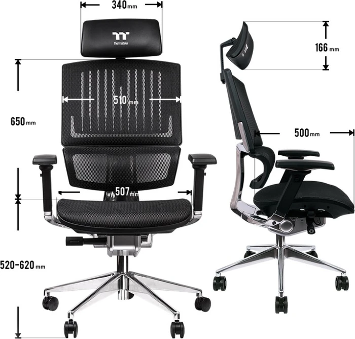 Thermaltake Cyberchair E500 Gamingstuhl, schwarz/silber