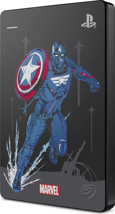 Seagate Game Drive for PlayStation - Marvel Avengers Limited Edition, 2TB, Captain America, USB 3.0 Micro-B