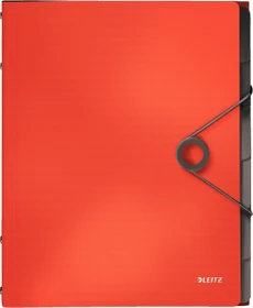Leitz Solid Ordnungsmappe, 6 Fächer, A4, hellrot