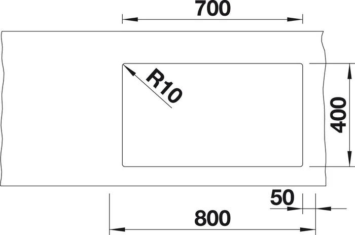 Blanco Subline 700-U Level Unterbau Becken mittig mit Ablauffernbedienung schwarz