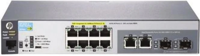 HPE Aruba 2530 8 Desktop Managed Switch, 8x RJ-45, 2x RJ-45/SFP, 67W PoE+