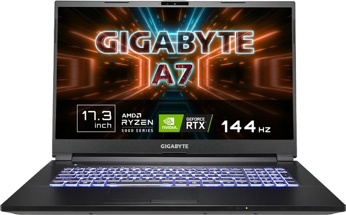 GIGABYTE A7, Ryzen 9 5900HX, 16GB RAM, 512GB SSD, GeForce RTX 3070, DE