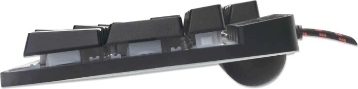 Manhattan Gaming-Tastatur mit Metallunterseite, LEDs RGB, schwarz, USB, DE