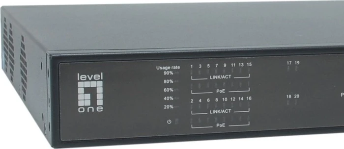 LevelOne FGP-2031 Rackmount Switch, 18x RJ-45, 2x SFP, 270W PoE+
