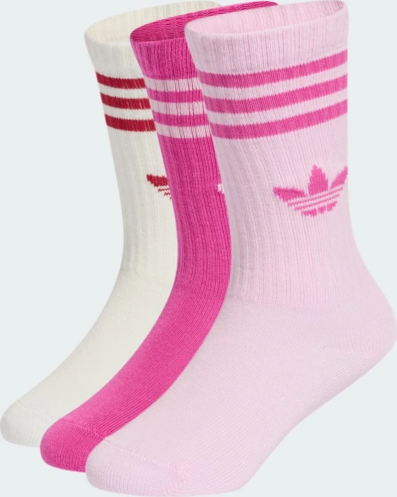 adidas Crew Socken orchid fusion/semi lucid fuchsia/cloud white, 3 Paare (Junior)