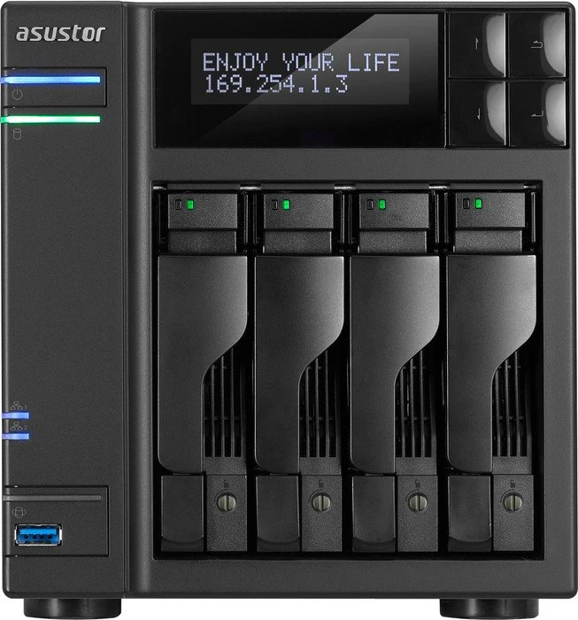 Asustor AS7004T, 2GB RAM, 2x RJ-45 1000Base-T, 3x USB-A 3.0