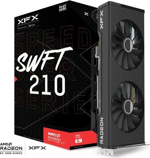 XFX Speedster SWFT 210 Radeon RX 7700 XT Core Edition, 12GB GDDR6, HDMI, 3x DP