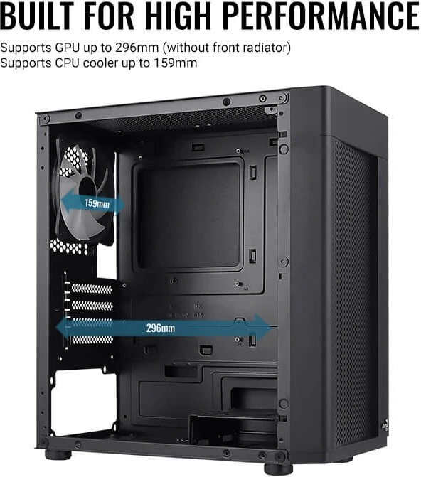 AeroCool Hexform, inkl. 3x Lüfter, Lüfter LED RGB, Glasfenster