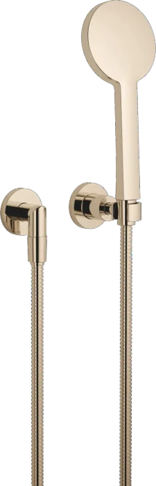 Dornbracht Tara Schlauchbrausegarnitur mit Einzelrosetten FlowReduce champagne