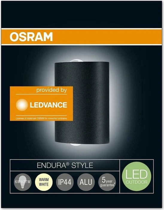 Osram Endura Style UpDown Deco I 6W Wandleuchte schwarz