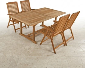 Garden Pleasure Solo Gartenmöbel-Set 14 braun, 5-tlg.