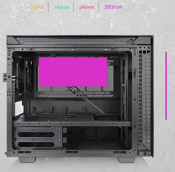 Thermaltake Divider 200 TG, schwarz, Glasfenster