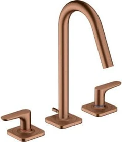 Hansgrohe Axor Citterio M 3-Loch Waschbeckenarmatur mit Hebelgriffen brushed red gold