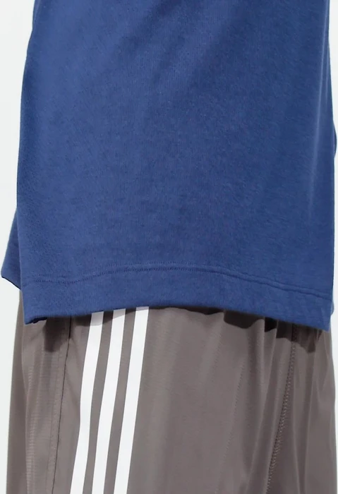 adidas Own The Run 3-Streifen Laufshirt kurzarm dark blue (Herren)