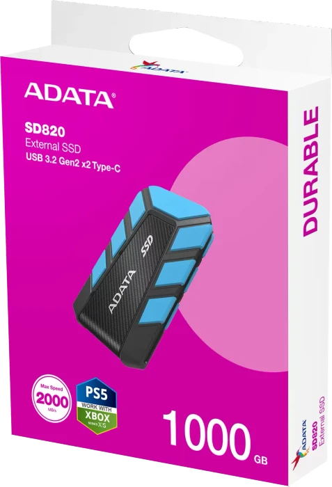 ADATA SD820, schwarz/blau, 1TB, USB-C 3.2