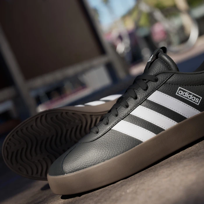 adidas VL Court 3.0 core black/cloud white/gum (Herren)