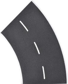 Vollmer Straßenplatte Asphalt aus Steinkunst, 45°-Kurve, Radius 15cm