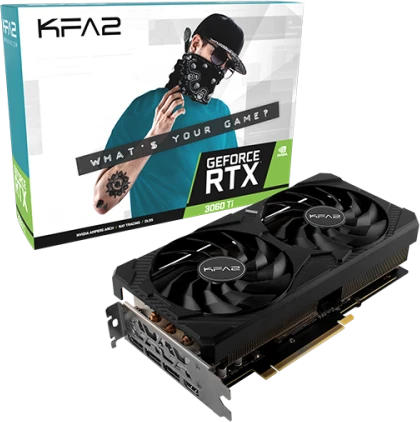 KFA2 GeForce RTX 3060 Ti Plus V2 (1-Click OC), 8GB GDDR6X, HDMI, 3x DP