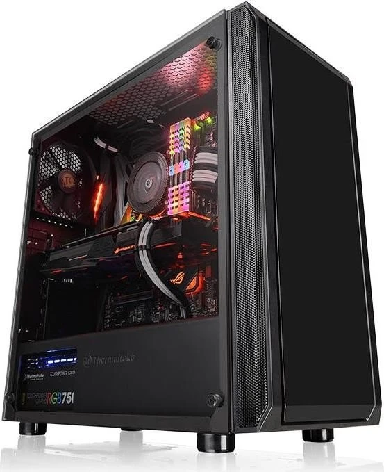 Thermaltake Versa J25 TG, schwarz, Glasfenster