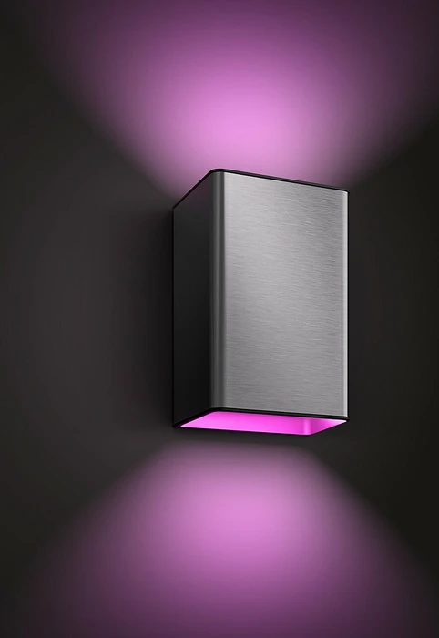 Philips Hue White and Color Ambiance Resonate Wandleuchte edelstahl