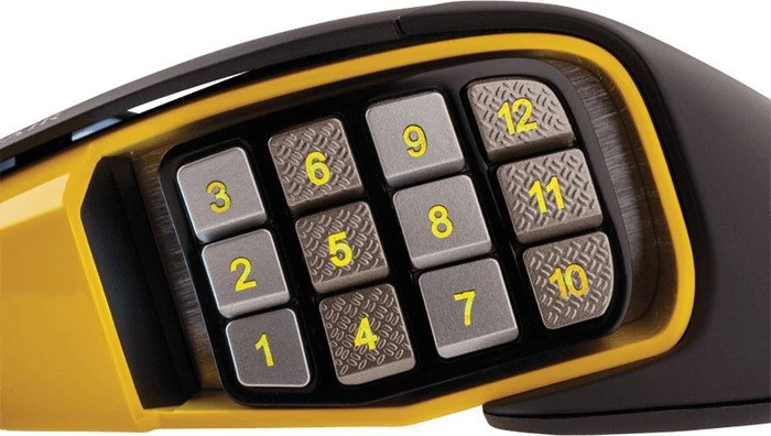 Corsair Scimitar RGB Optical MOBA/MMO Gaming Mouse gelb, USB