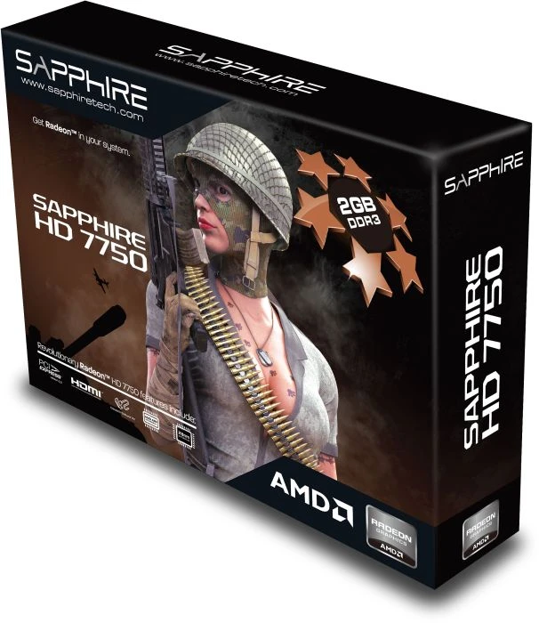 Sapphire Radeon HD 7750, 2GB DDR3, VGA, DVI, HDMI, lite retail