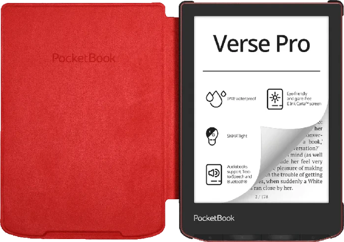 PocketBook Cover Shell für Verse und Verse Pro, PU, rot