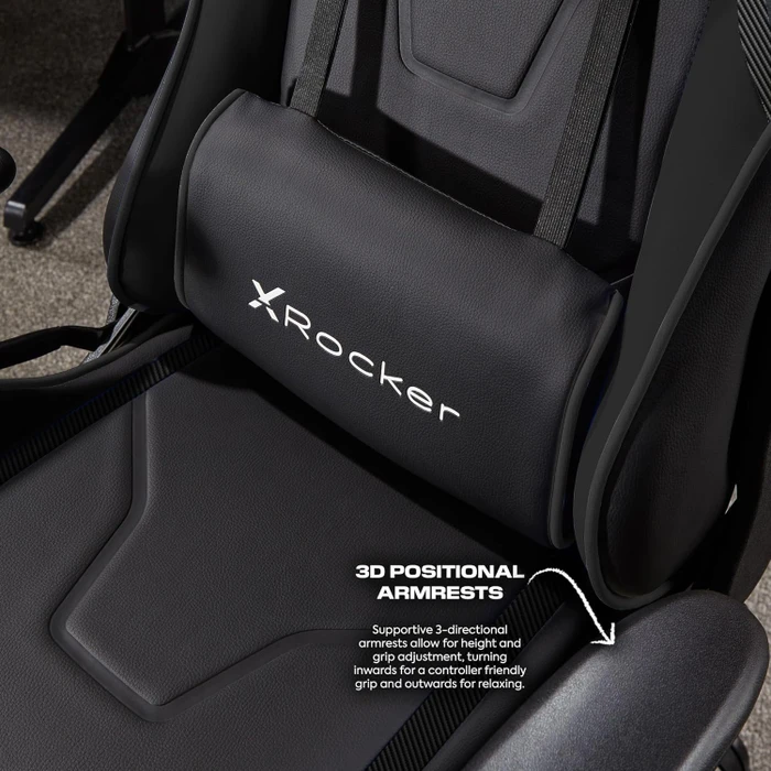 X Rocker Agility Compact Esports Gamingstuhl für für Kinder/Jugendliche, Carbon Schwarz