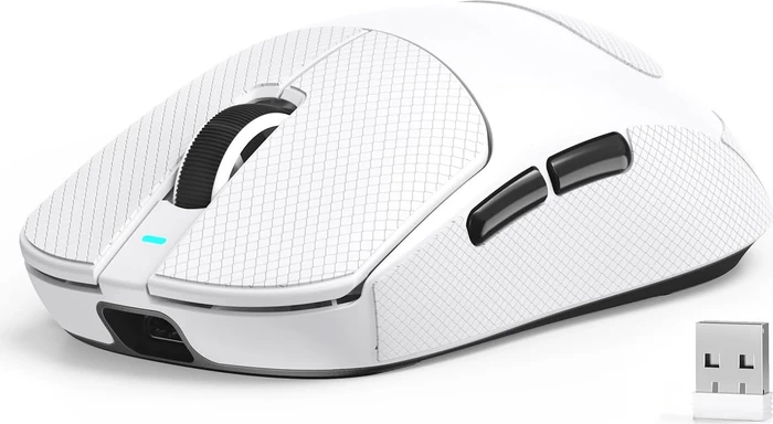 Attack Shark X8 SE Tri-mode Wireless Gaming Mouse, weiß, inkl. Grip Tape, USB/Bluetooth