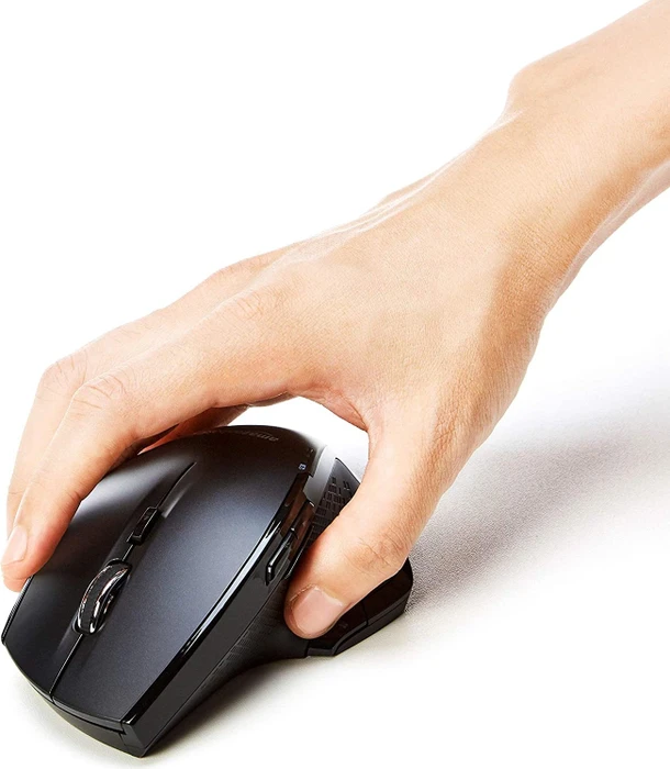 AmazonBasics GP9 Ergonomic Wireless Mouse with Fast Scrolling schwarz, USB