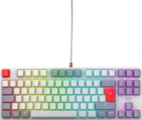 Cherry Xtrfy K4V2 TKL, Retro, grau, LEDs RGB, MX2A RGB RED, USB, UK
