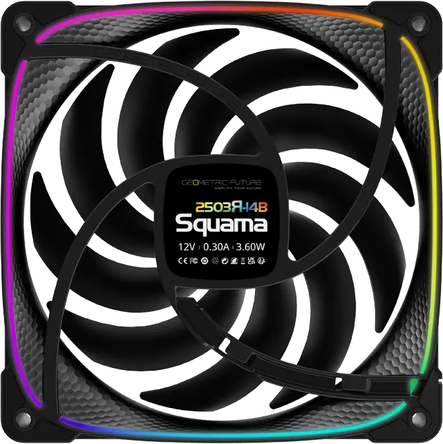 Geometric Future Squama 2503R-14W, reverse, schwarz, 140mm, 3er-Pack
