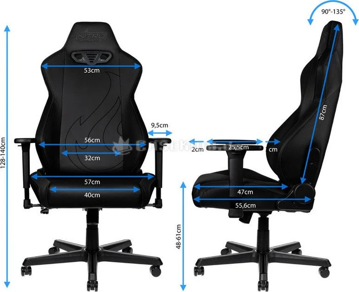 Nitro Concepts S300 EX Stealth Black Bürostuhl, schwarz