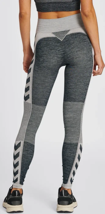 hummel CLEA Seamless Tight Hose lang black/white melange (Damen)