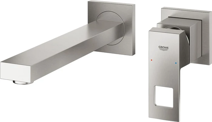 Grohe Eurocube 2-Loch-Waschtischbatterie supersteel