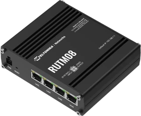 Teltonika RUTM08 Industrial Railmount Gigabit Managed Router, 4x RJ-45, passiv PoE (RUTM08000000)