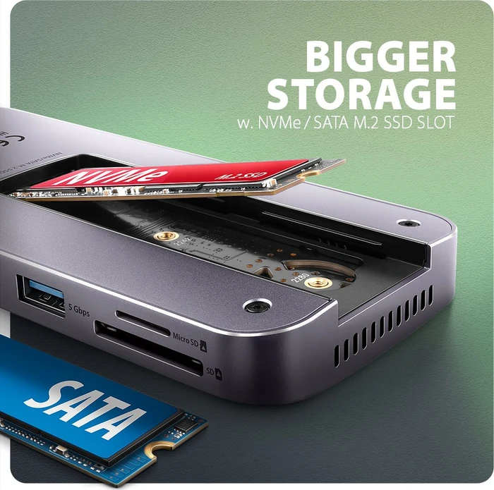 Axagon 12in1 Combo Hub, Dual-Slot-Cardreader, USB-C 3.1 [Buchse]