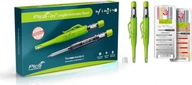 Pica-Marker Dry Longlife Automatic Pencil Druckbleistift 2B 2.8mm graphit, schwarz/grün, Vorteilsbox, Anspitzer