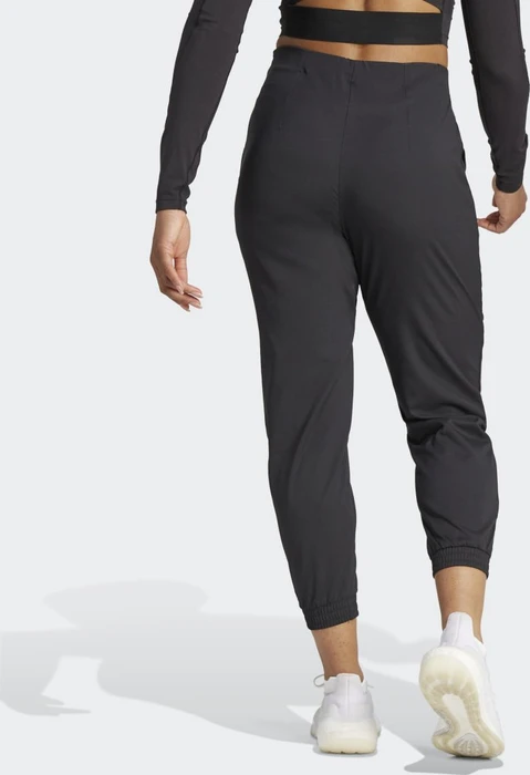adidas Aeroready Train Essentials Minimal Branding Woven Trainingshose lang schwarz/weiß (Damen)