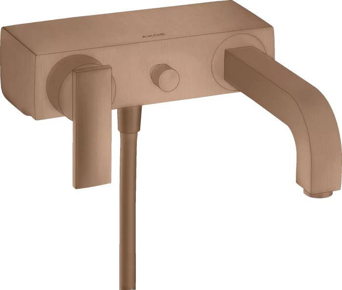 Hansgrohe Citterio Einhebel-Wannenmischer Aufputz mit Hebelgriff brushed red gold